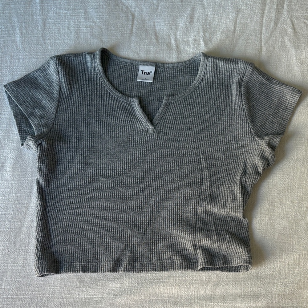 TNA Charcoal Ribbed Kids Tee